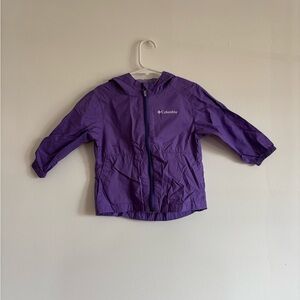 Columbia Kids Purple Raincoat Hooded Windbreaker